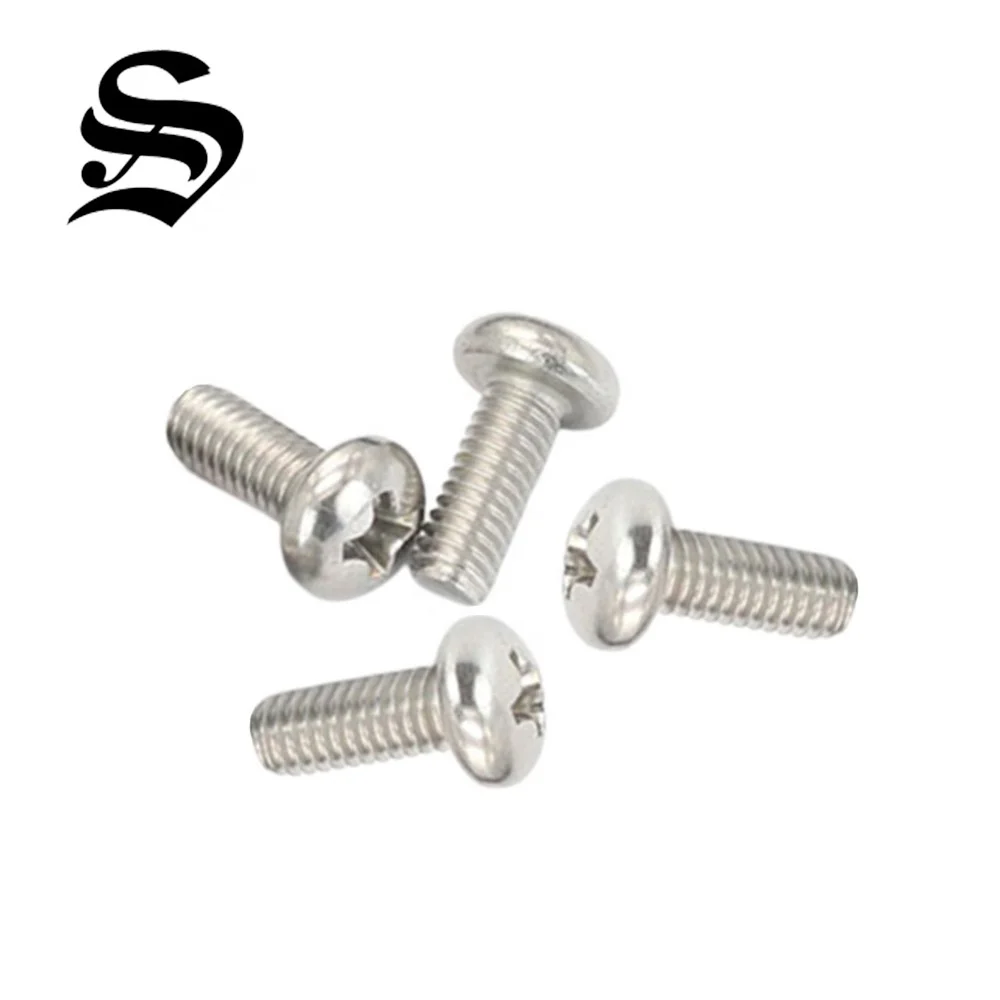 Микрокрепежные элементы с круглой головкой для миниатюрных винтов