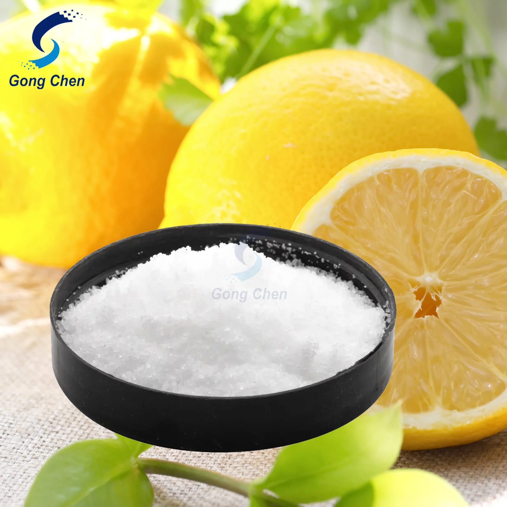 Лимонная кислота безводная Ухань Гончэн пищевая стабилизаторы ароматизаторы 25 кг для пищевой промышленности и производства напитков CAS 77-92-9