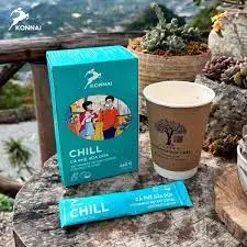 DETECH KONNAI VIETNAM 4-in-1 Robusta Instant Coffee Mix 15 Sticks x 16g Sweet Taste with Coconut Milk Flavor Box Packaging