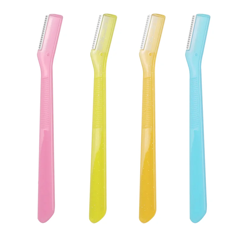 Hot Sell Portable Women Eyebrow Razor Stainless Steel Blades Facial Eyebrow Hair Trimmer Razor Face Eyebrow Shaver