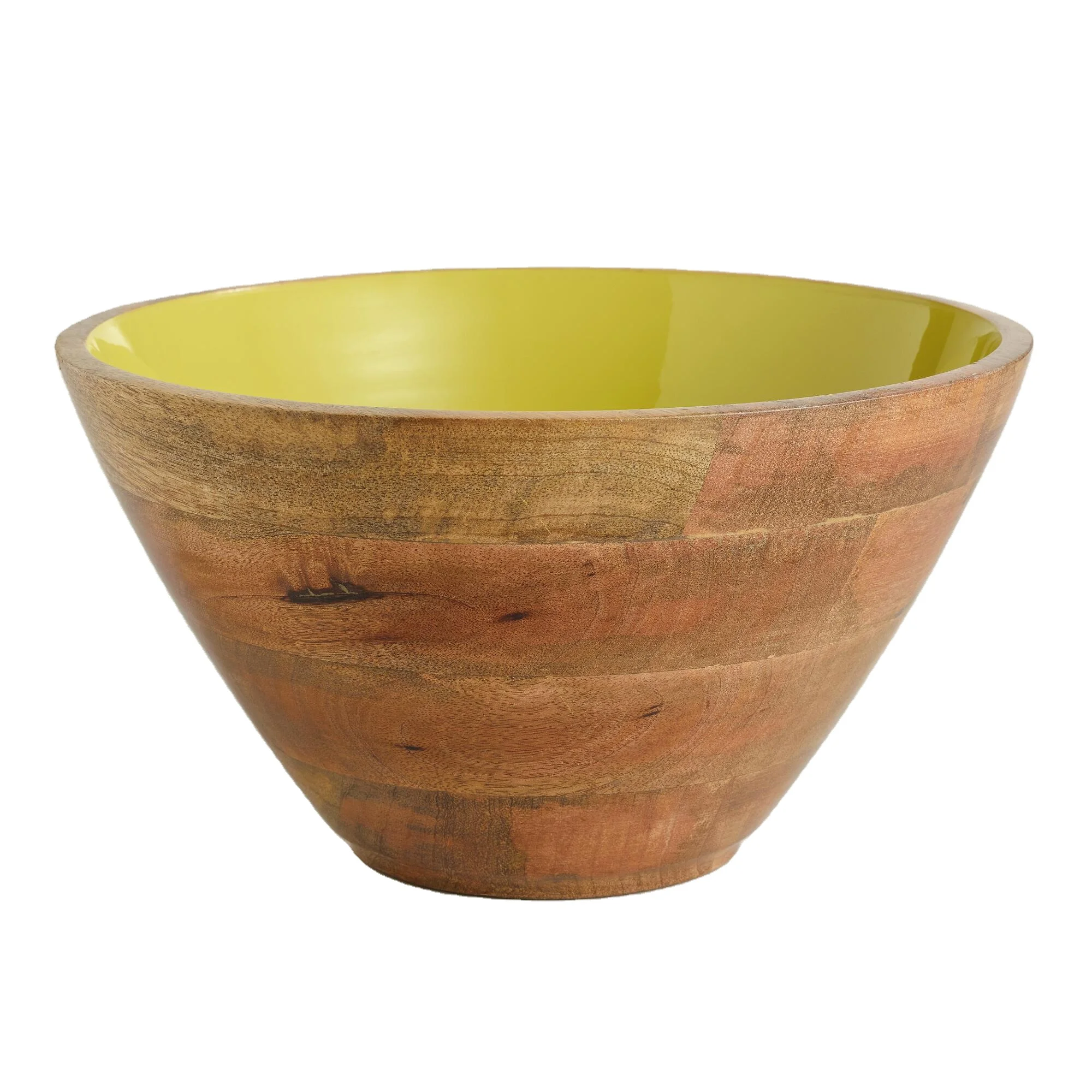 Оптовая продажа деревянные тарелки и миски для смешивания сервировки Экологически чистая Салатница из биоразлагаемого