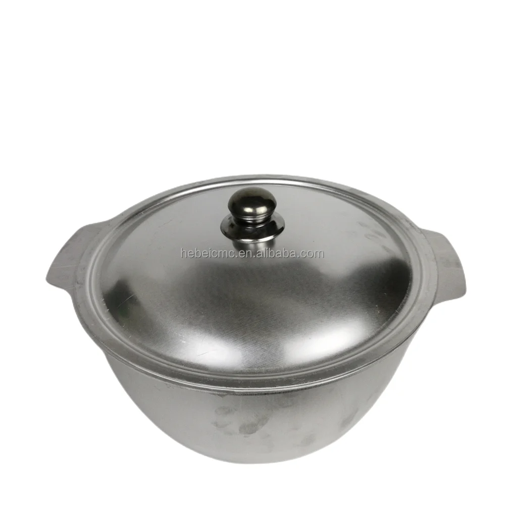 Aluminum Heavy Duty Traditional Soup Pot Uzbek Pilaf Pot Dutch Oven Cooking Fondue - Kazan Cookware Outdoor Frying Pan with Lid