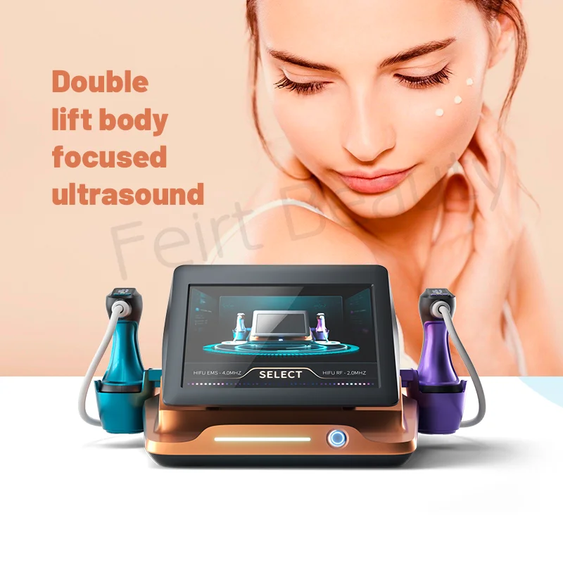 Dual Handles portable hifu machine Slimming Equipment face skin care massager mini hifu anti wrinkle