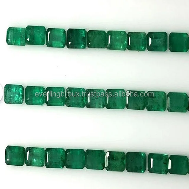 Natural Emerald Beautiful Zambian Octagon Cut Emerald Jewelry Making loose Faceted Precious Gemstone