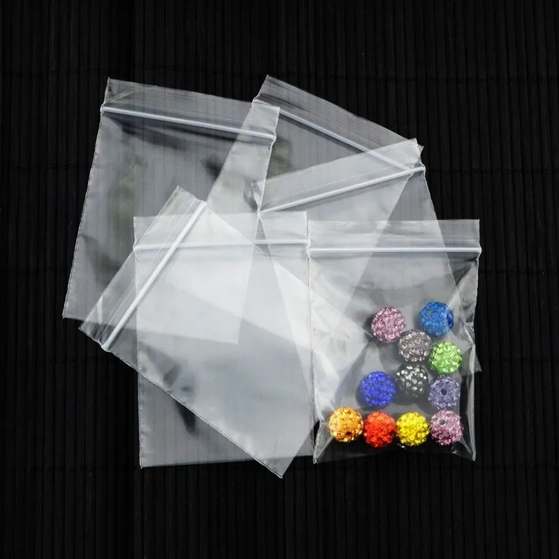 Clear LDPE Stand-Up Pouch Reclosable Zipper Moisture-Proof Self-Sealing Barrier Food Medical Storage PET Plastic Rice Packaging