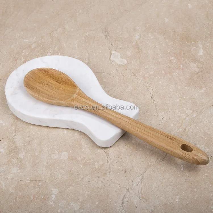 Creamy White Marble Kitchen Spoon Rest Spoon Holder for Kitchen Counter