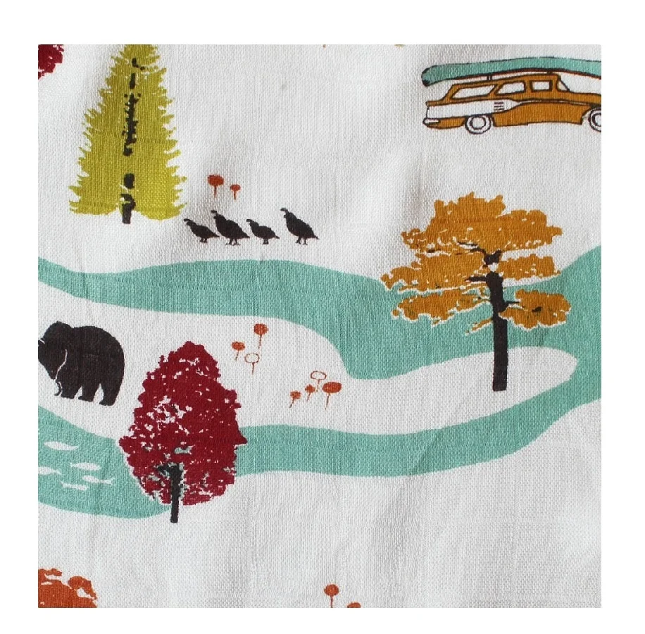 High Quality Soft Printed Organic Cotton Muslin Fabric For Baby Products