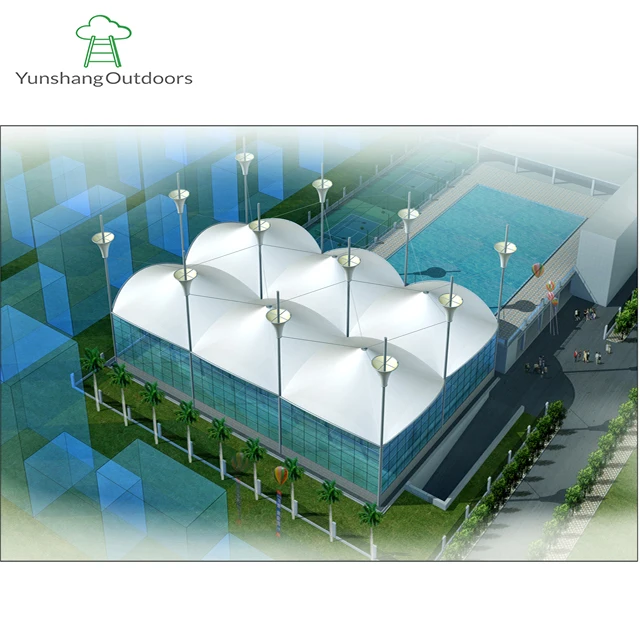 China Tensile Structure for swimming pool indoor sunshade roof