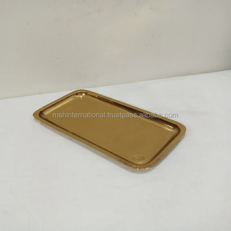  Нержавеющая сталь золотые длинные фуд сервировочный поднос для дома и кухни Restaurent usege еды