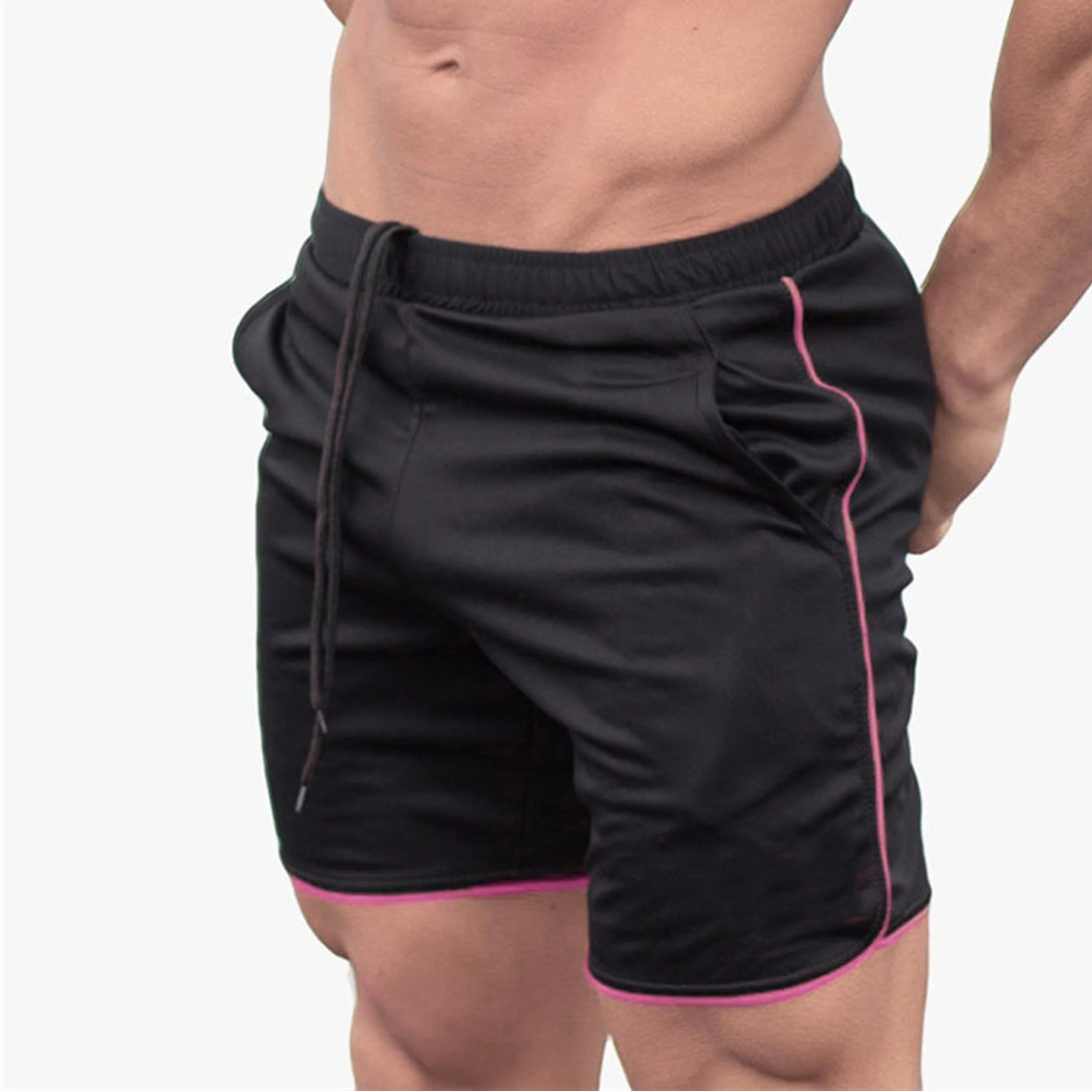 Best Summer Men Running warriors Bulls Shorts Custom Print Logo Mens Gym Shorts With Pocket Spliced Strap Running Shorts for Men