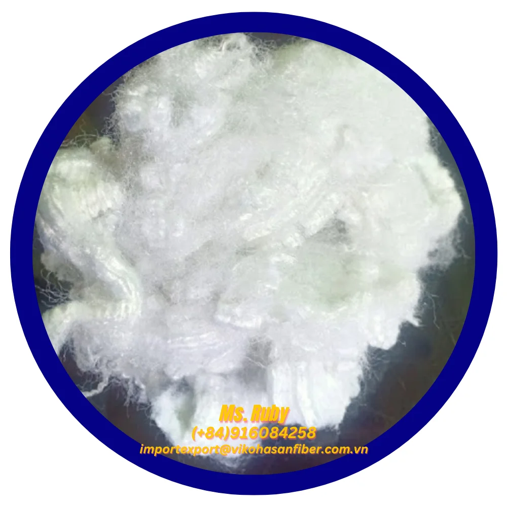 Recycled PET 6D GRS Fireproof Flame Retardant White Hollow Polyester Staple Fibers Virgin 3D Concrete Oeko-Tex Stuffing Pillows