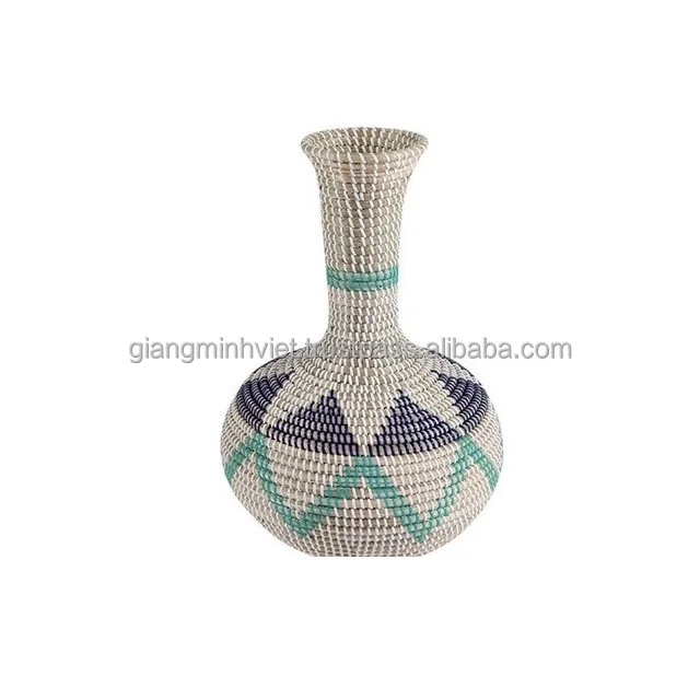 VietNam Seagrass Vase Wholesale Design Classic Seagrass Vase Decor Vase from Vietnam
