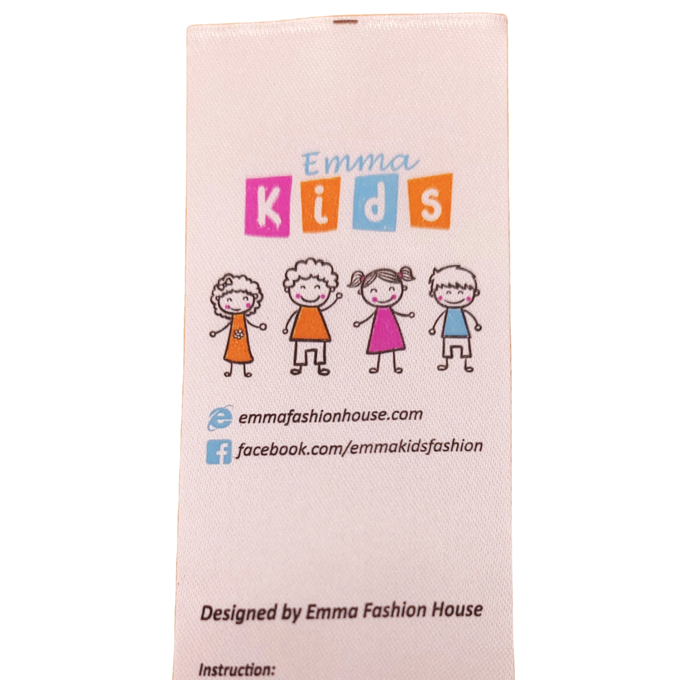 MORI Custom Clothing fabric neck Woven Label printed Brand logo High quality Garment Textile designer tags For Clothing Brand