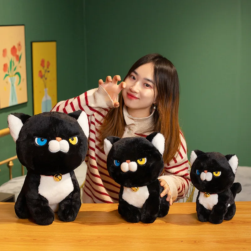 Cartoon Milk Group Cat Plush Toy Cute Little Cat Stuffed Animal Pillow Birthday Gift Doll for Girls