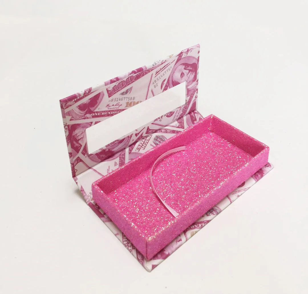High Quality  Eyelash Packaging Box Mink Eyelash Window Rectangular Box Print Logo Cosmetic Cardboard Paper Box