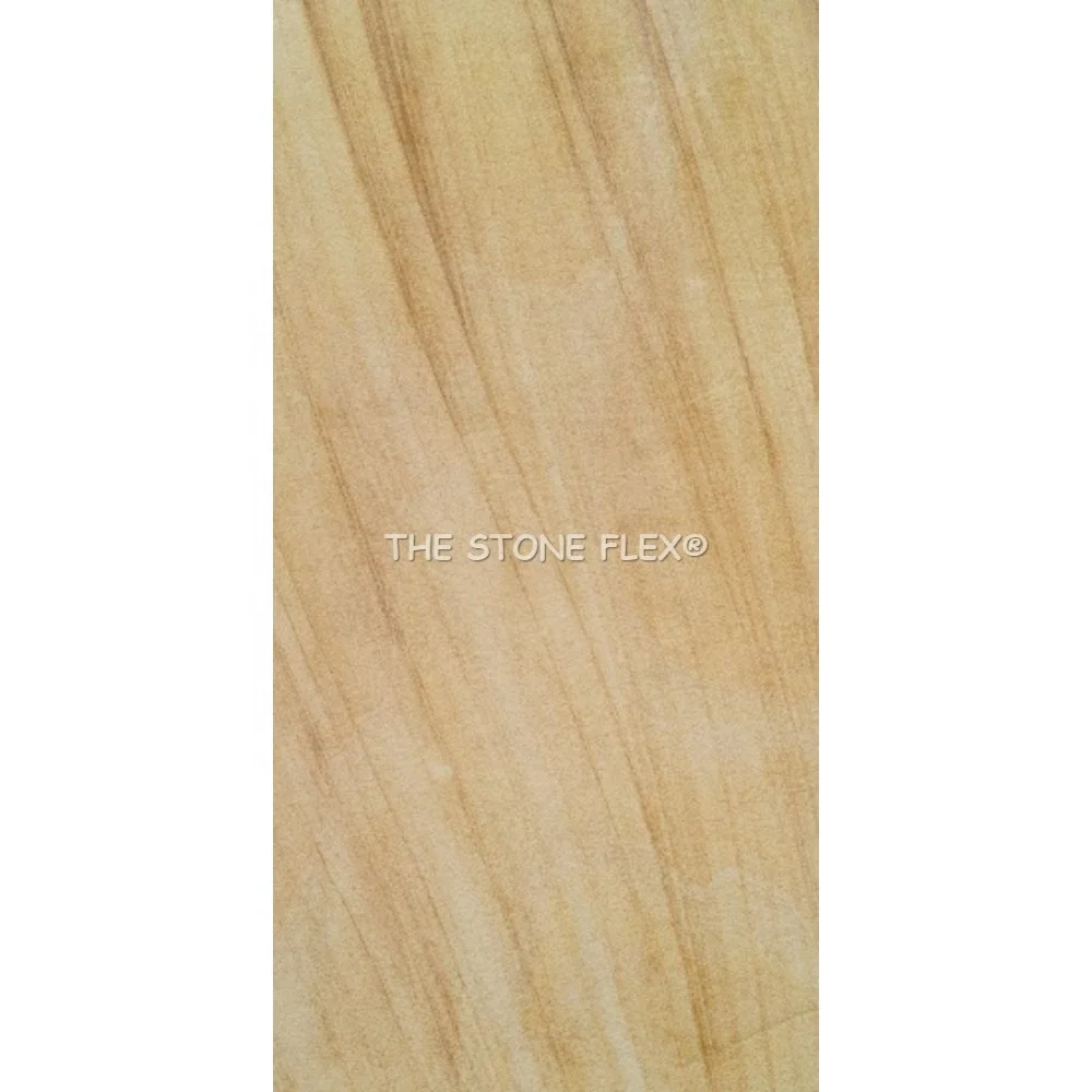 Eco-Friendly Thin Flexible Teakwood and Natural Red Sandstone Veneer Sheet Modern & Rustic Exterior Wall & Kitchen Decoration