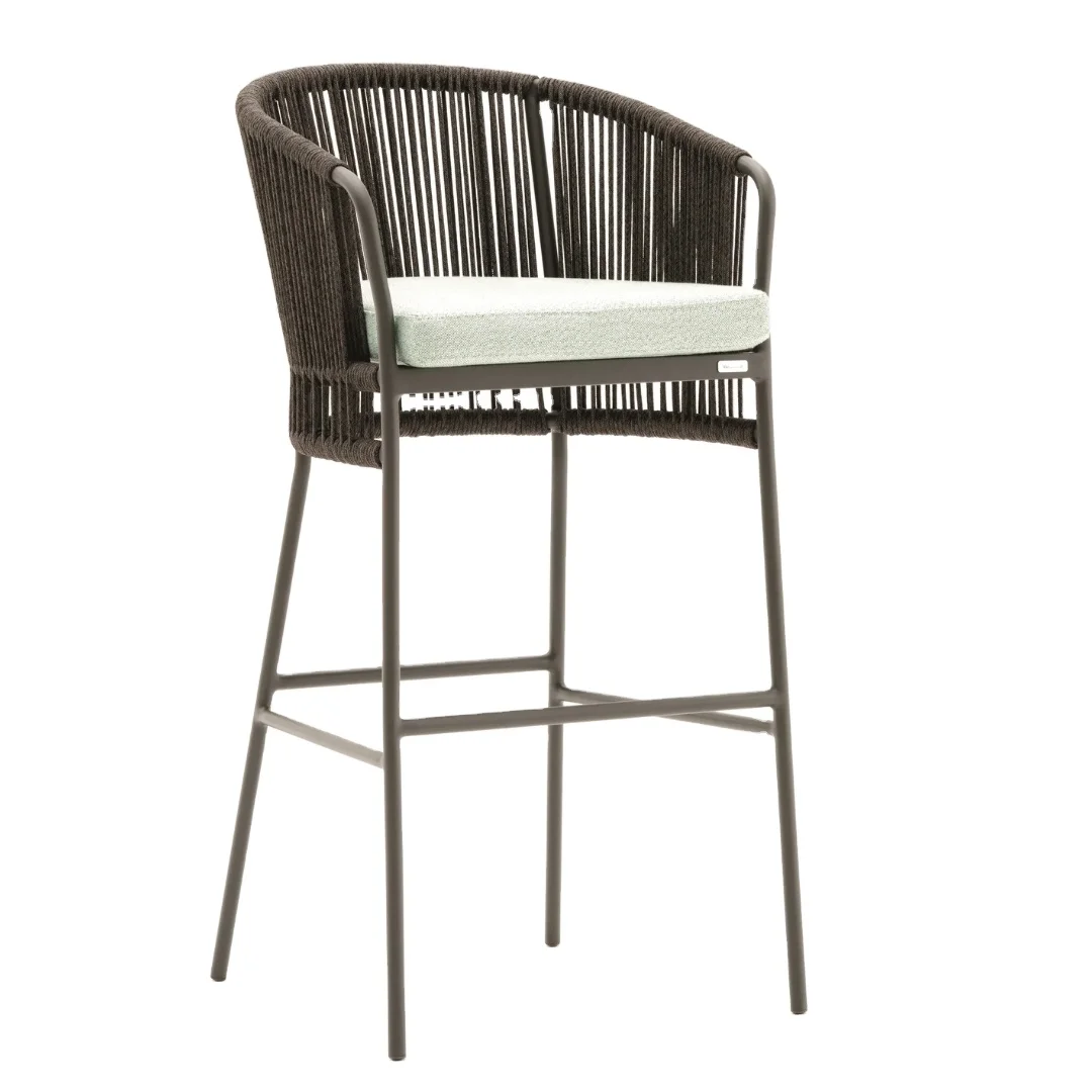 Современное кресло с металлическим каркасом из ротанга/плетеное барное со спинкой наборы садовой мебели Вьетнама