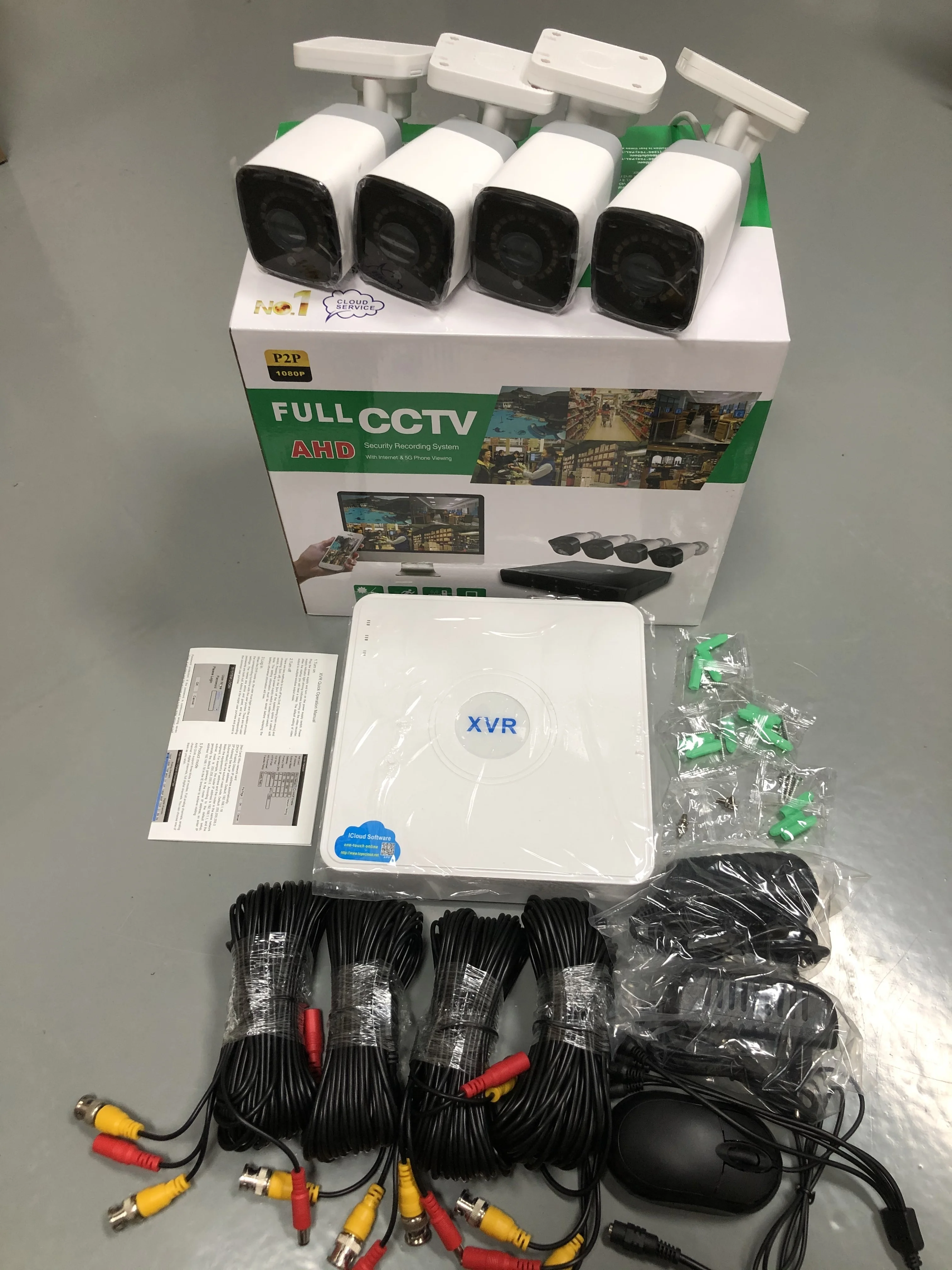 CCtv Security System with DVR Wired system without HDD 4ch 1MP to 2MP wholesale price with High Performance result feedback