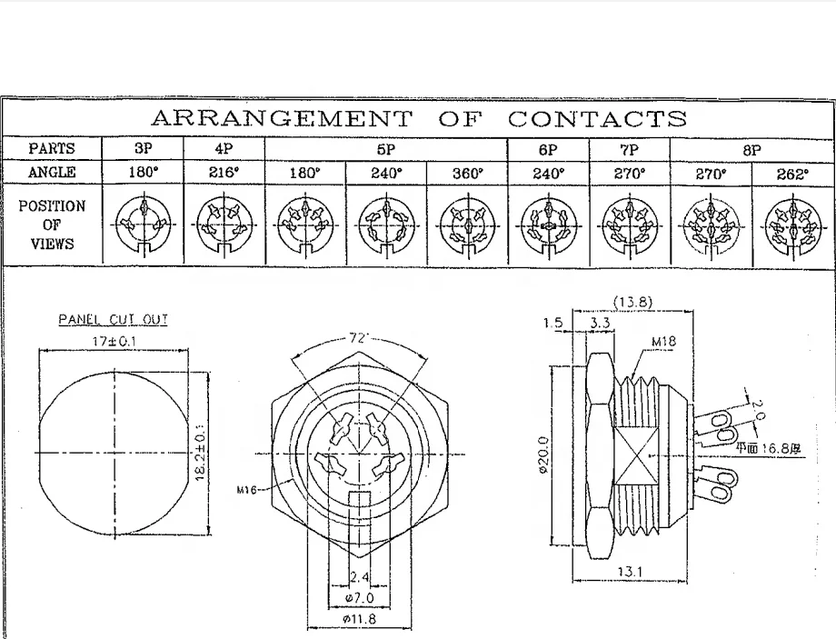 6pin din jack speaker connector female connector wire connector