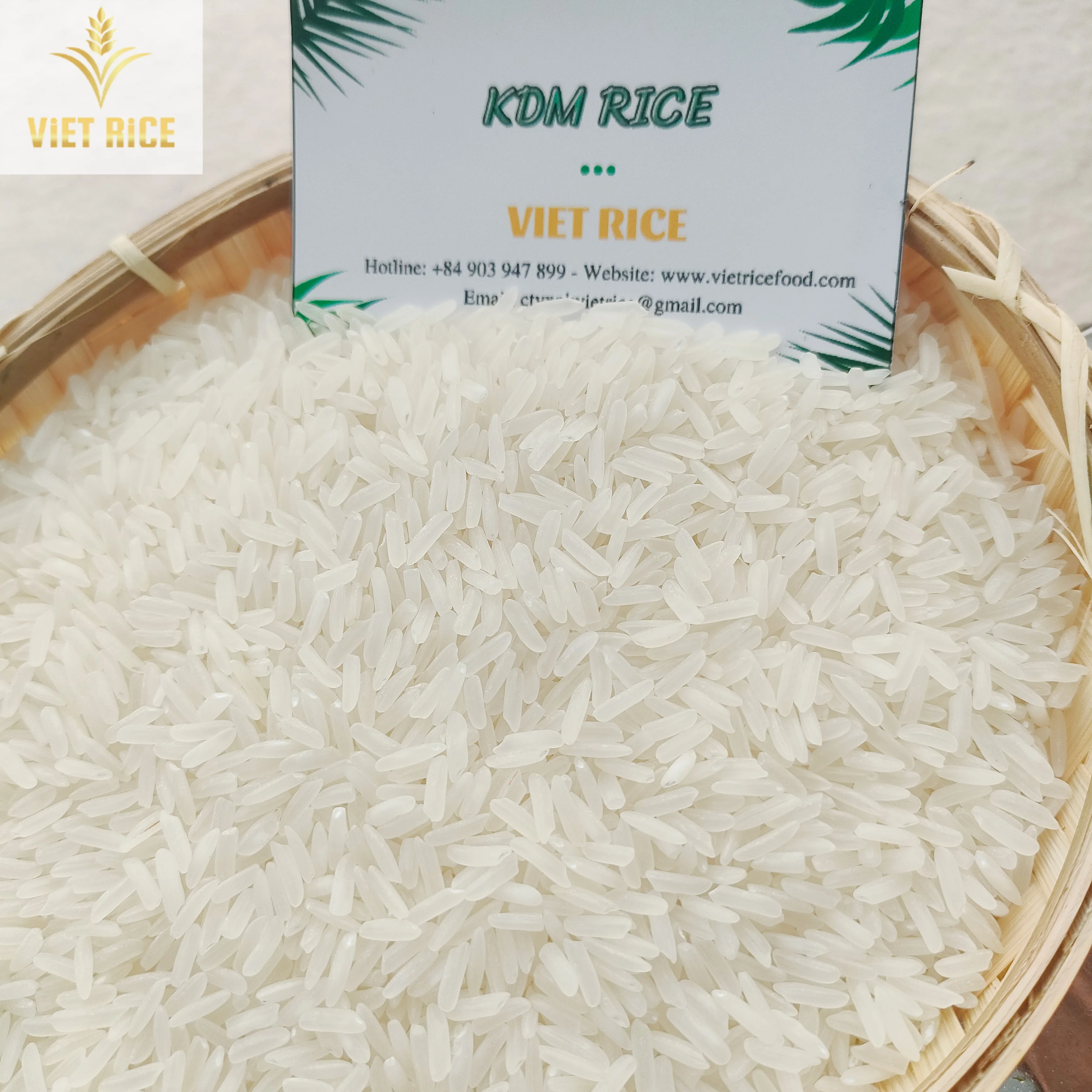 VIETRICE, a rice producer and distributor of KDM 5% broken aromatic long grain white rice at a cheap price and large quantity.