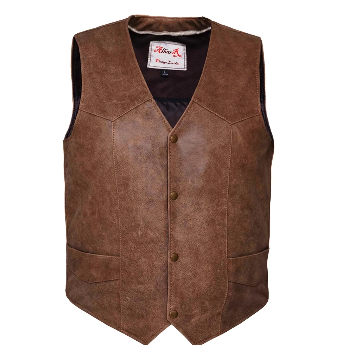 
Best Selling Genuine Leather Motorcycle Vest/Men Vest Made With Real Leather/Breathable Top Quality Leather Vest - Albarr Pak 
