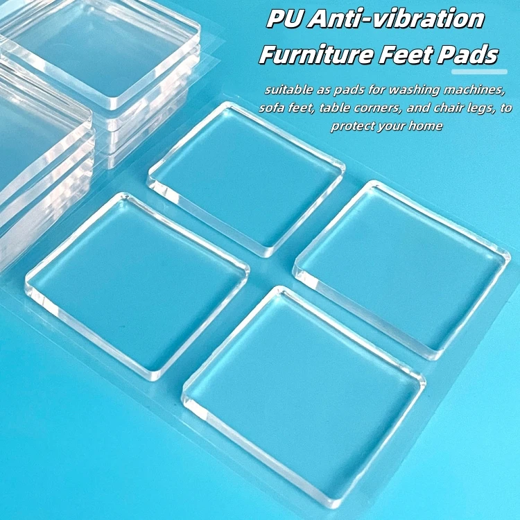 China Hot Selling Furniture Protection Flexible PU Anti Vibration Sticky Gel Pad Anti Vibration Feet Pads