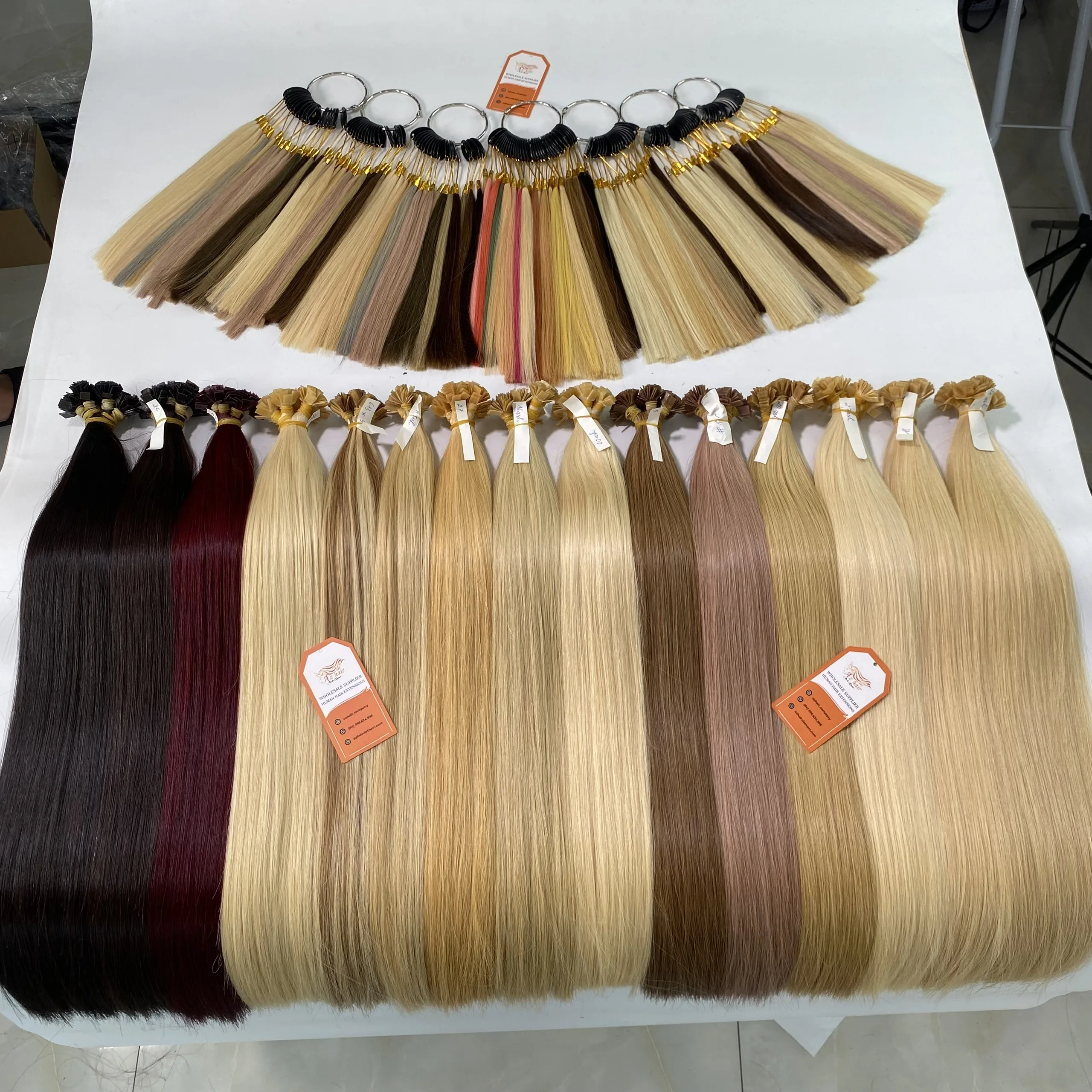 High Quality Remy Hair Extensions Flat Tip Keratin Wholesale Price with Global Shipping Human Hair Extensions