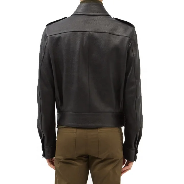 Мужская авиаторская куртка из натуральной кожи с откидным карманом