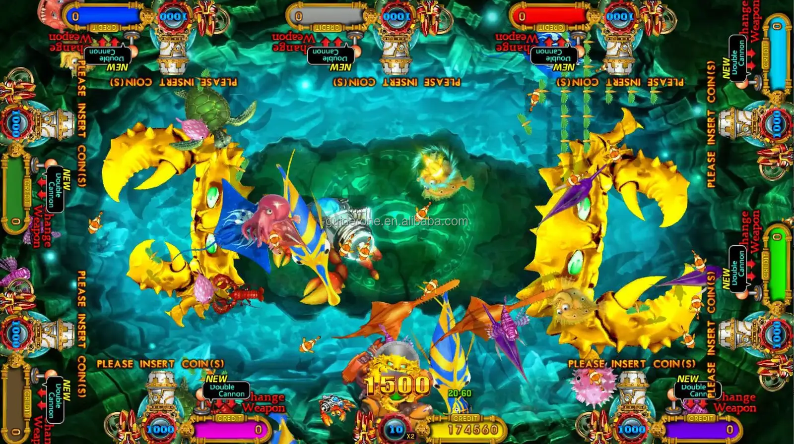 Wholesale Good Percentage Indoor Amusement 8 Playera 55inch LCD igs Fishing Game Board Phoenix Awaken