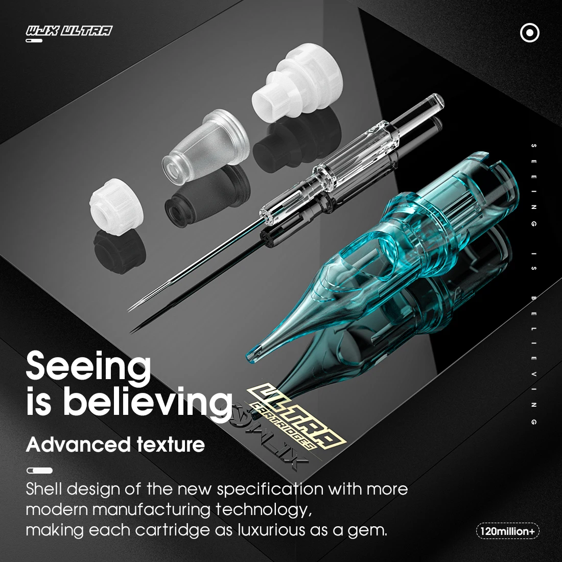 Wjx Ultra 20Pcs Round Liner Bugpin Size 1001RL Tattoo Needles for Pro Artists Tattoo Cartridge Needle