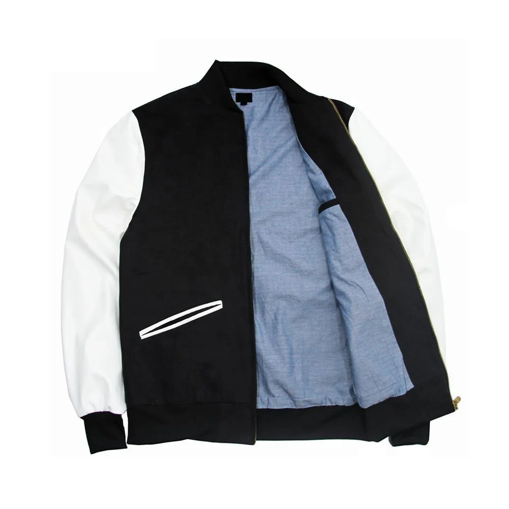 OEM Embroidery Patches Custom Men Letterman jacket Leather Sleeves Street Plus Size Coat varsity Jacket