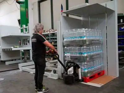 Best Toppy  Pallet Tilter L-Shape Silver for Beverage industry for Food & Beverage Factory