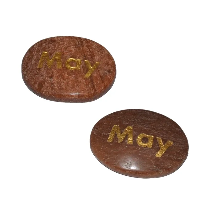 Buy Best Peach Aventurine may Engraved Stone Online : Best Value of Peach Aventurine may Engraved Stone for sale