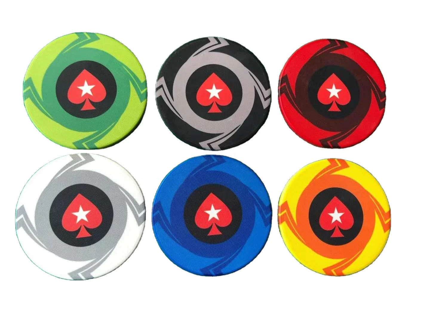 Fully customisable EPT Professional Ceramic Material Poker Chips 10g and 40MM poker chips with customises design colour and logo