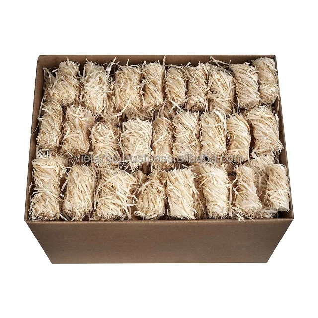 Hot Selling Wood Wool Natural Charcoal Starter Wood Wool Ignition cube Fire Starter Pine Wood BBQ Accessories Made In Vietnam