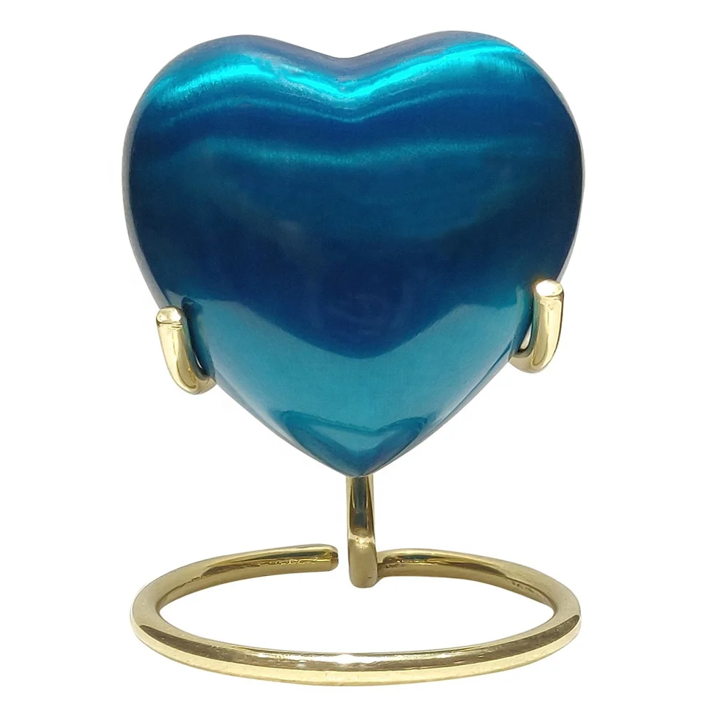 Урна с медной подставкой Blue Sky Heart keepsake по