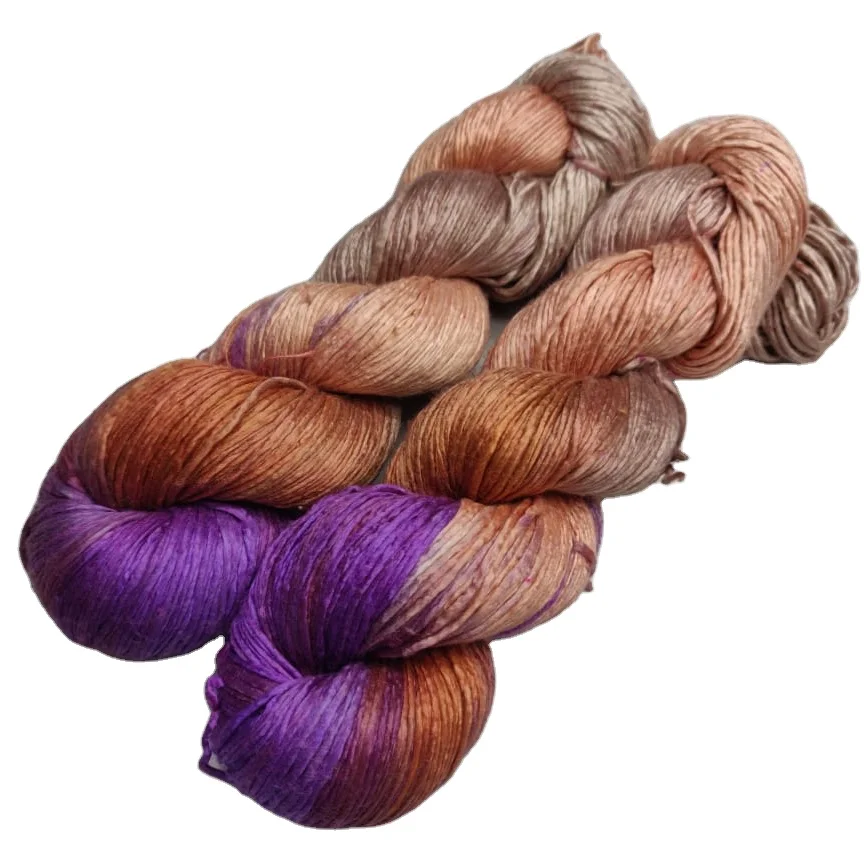 100% pure spun silk yarn made from mulberry silk cocoon used for Carpet hand tufting weaving knitting crochet art and craft