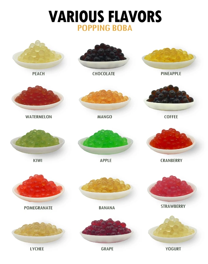Bulk Tea Shop Ingredients Colorful Bursting Strawberry Pearls