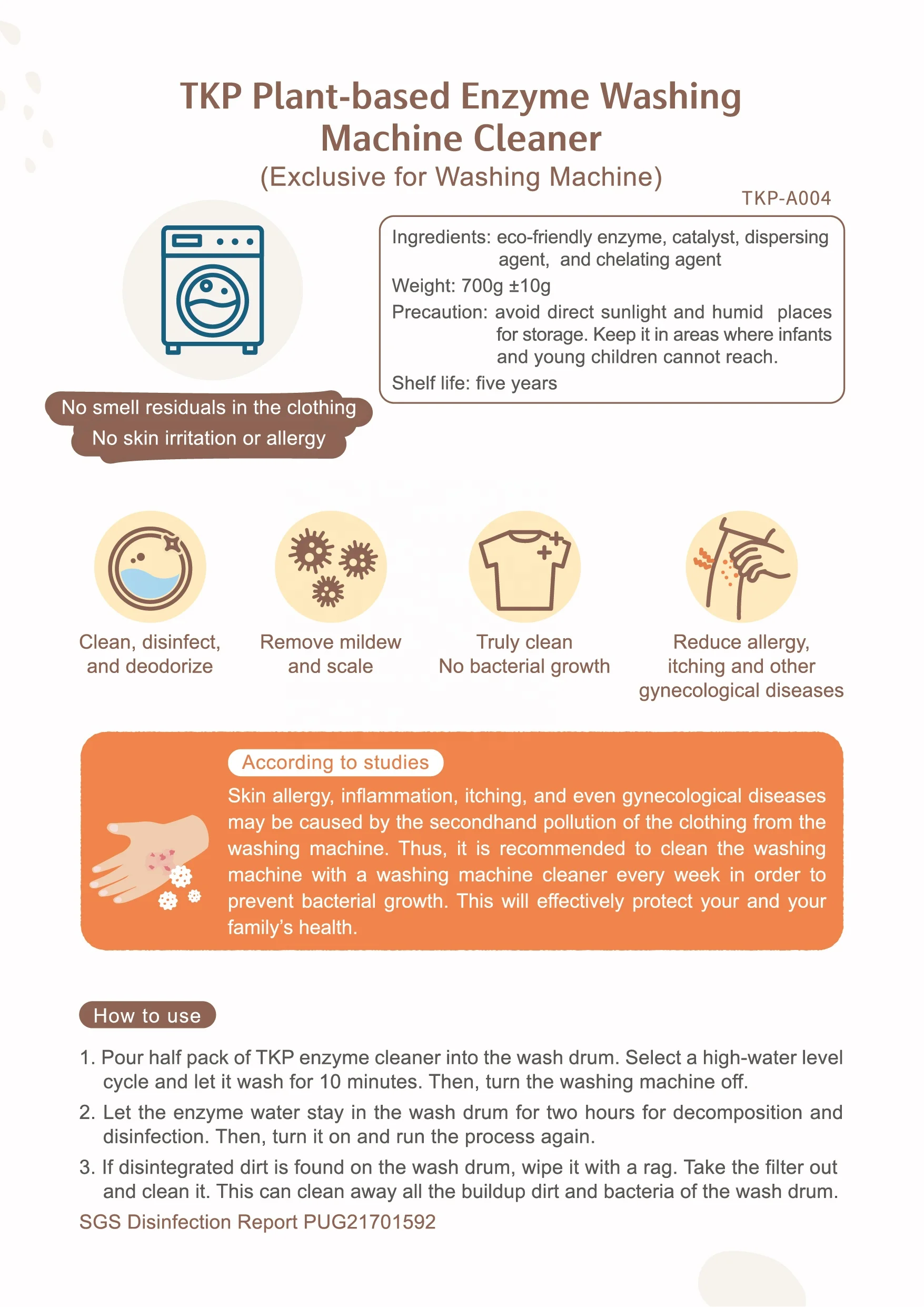 TKP Plant-based Enzyme Dishwashing Powder Best Eco Friendly 100G