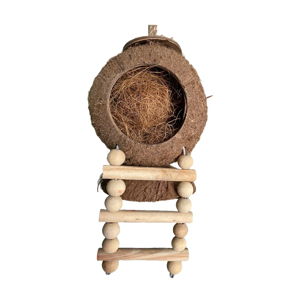 Coconut Bird House Bird Nest Small Animal Hides Cage Habitat Hideout For Bird/Hamster/Small Animal Pet Supplies Pet Cages