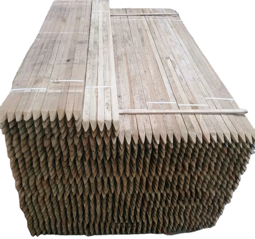Tree Stakes Round Stakes /Square Poles Wooden Pegs Hardwood Using for Constructions For Survey