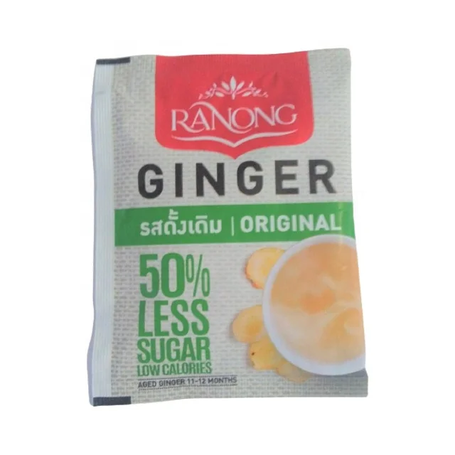 Best Selling 100g Ranong Brand Instant Ginger Tea Powder Original Flavor Less Sugar for Drink Beverage Thailand Made in Thailand