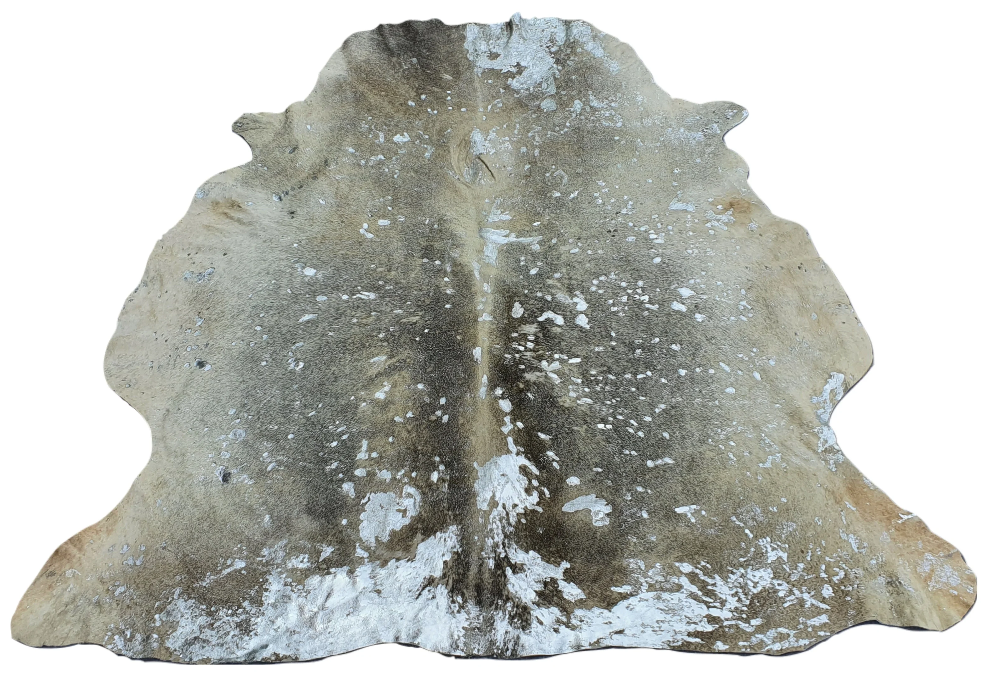 High Quality Trendy Natural Cream/Silver Color Genuine Leather Hair-on Cowhide Cow Skin Rug For Modern Indoor/Outdoor Decoration