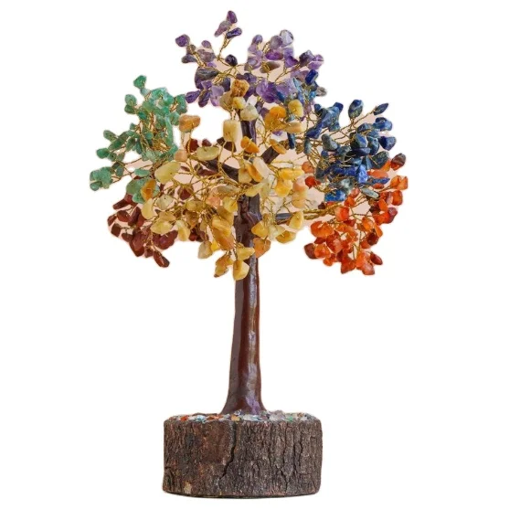 Best Quality Hot Sale Natural  Seven Chakra Tree | Fengshui Money Tree Bonsai Agate Tree  best gift