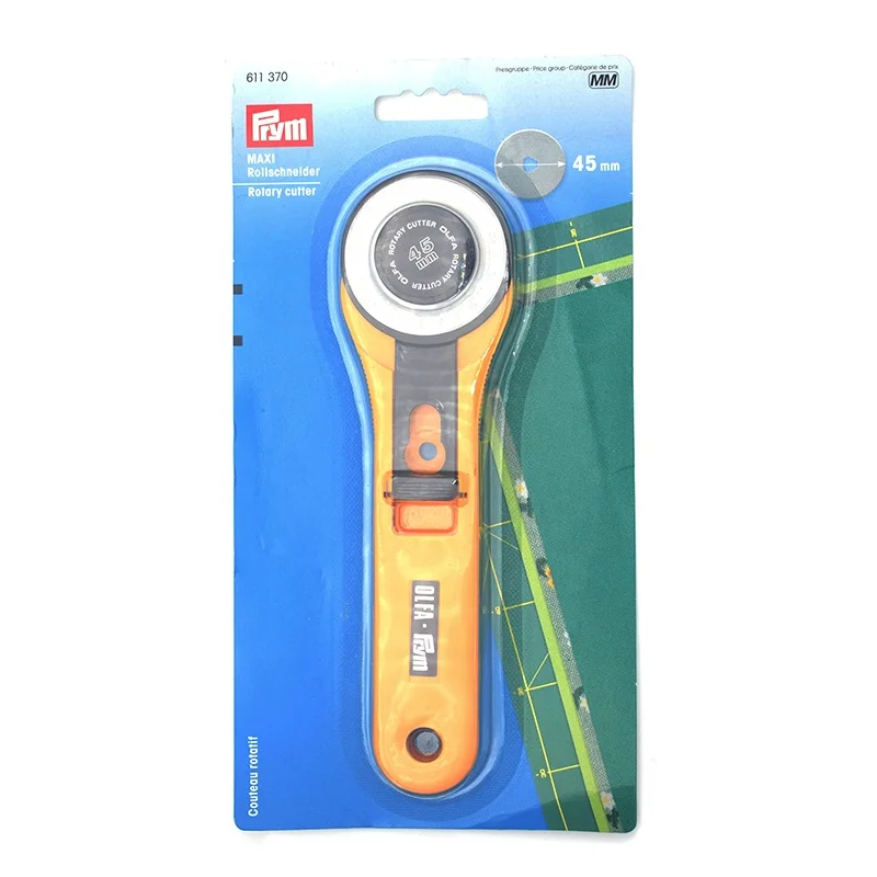 Factory Price Prym Olea Ergonomic Soft Handle Rotary Cutter Maxi 45mm Handicraft Tools Sewing Accessories
