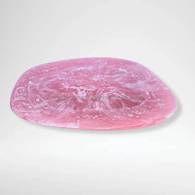 Resin Salad Serving Plates Resin Crafts Food Bowl For Home Decorative Kitchen And Tabletop Serving Resin Platter For Wedding