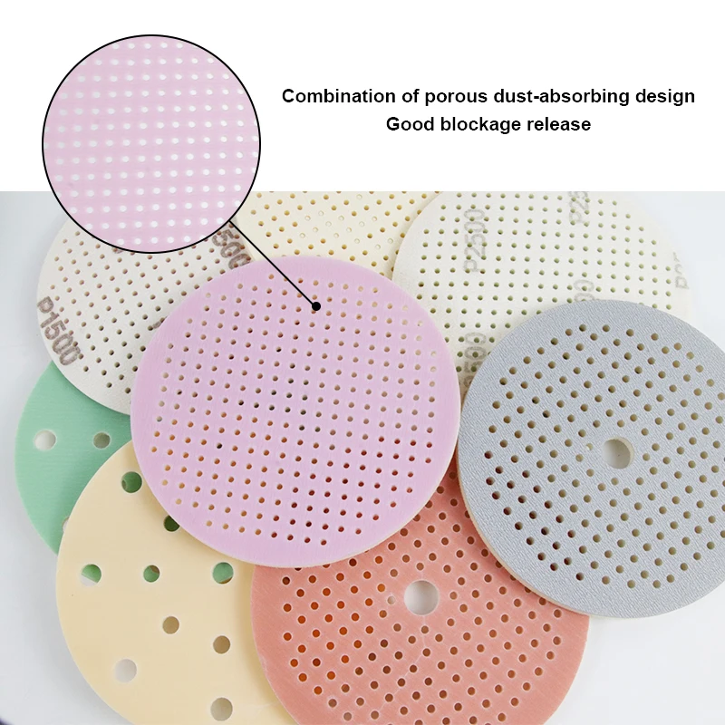Super Soft Foam Sanding Disc Waterproof Wet or Dry Silicon Carbide Grain Sponge Sanding for Gentle Sanding and Polishing