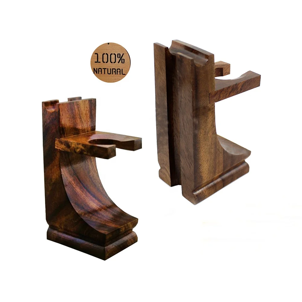 Solid Quality Wood Stand for Safety Razor / 2022 Professional Wooden Barber Stand Latest New Design