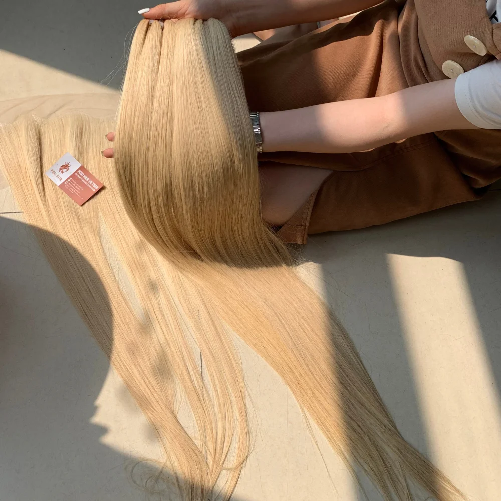 Wholesale 30 Inch 13x4 HD Transparent Lace Front Weave 613 Blonde Straight Virgin Human Hair with Raw Hair Combo Style Ponytails