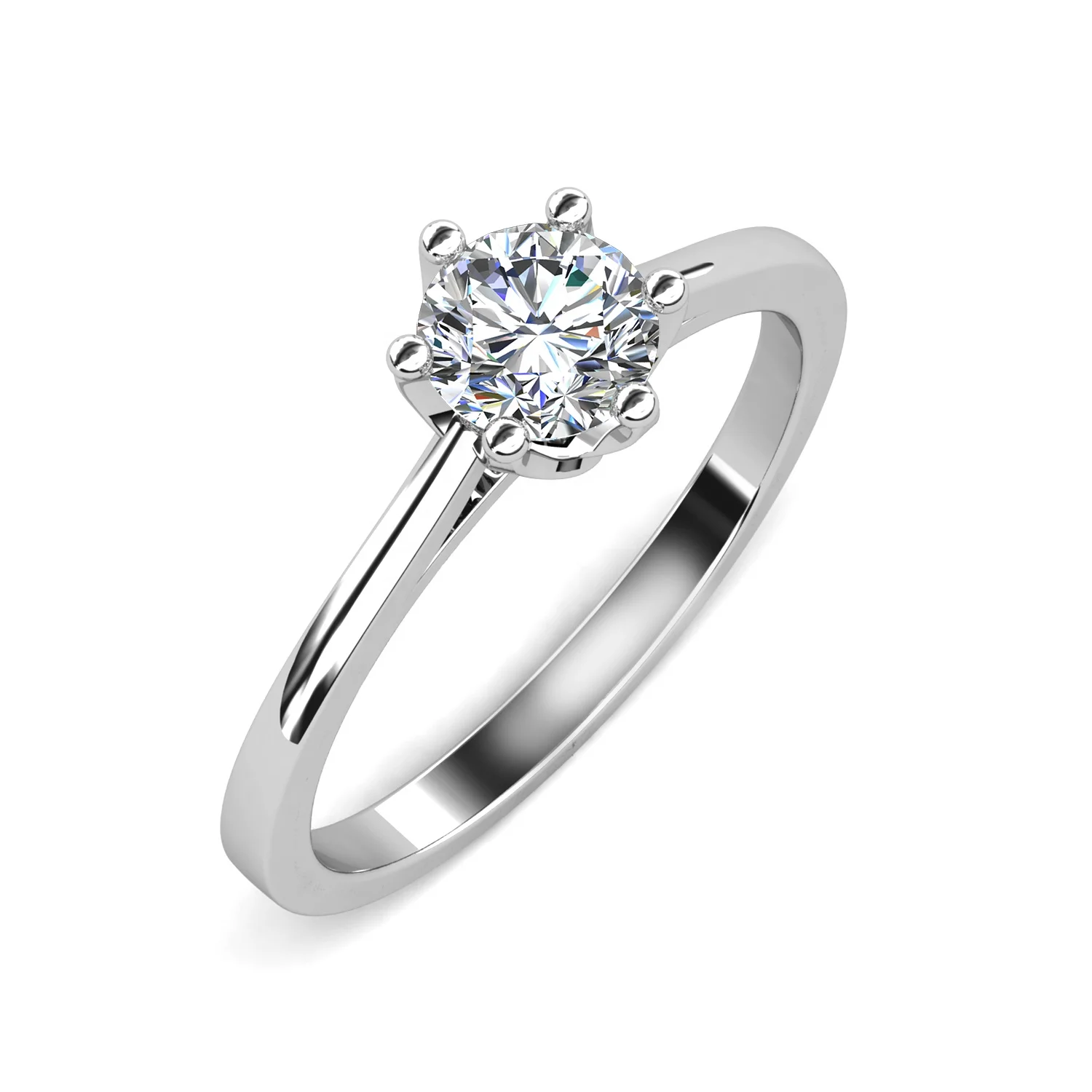 925 Sterling Silver 18K Gold Plated Minimalist Solitaire Engagement Ring GRA Moissanite Jewelry For Women Destiny Jewellery
